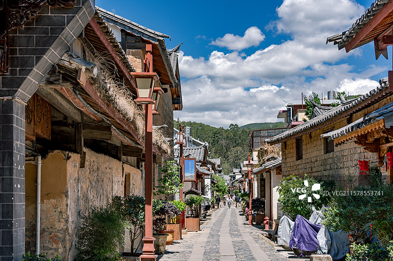 云南大理剑川古城西门街古建群图片素材