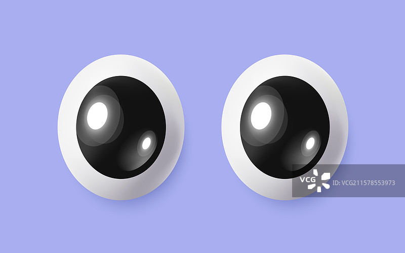 3D眼睛搞笑的视力配对，表达情感图片素材