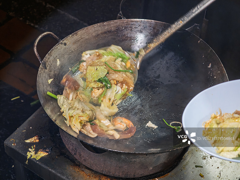 泰式干炒海鲜蔬菜图片素材