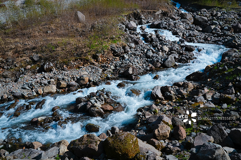 长白瀑布下游溪流  长白山景区（北坡）景点图片素材