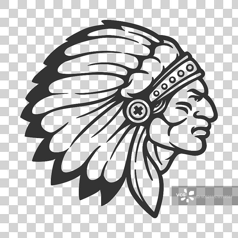 美洲土著首领剪贴画图片素材