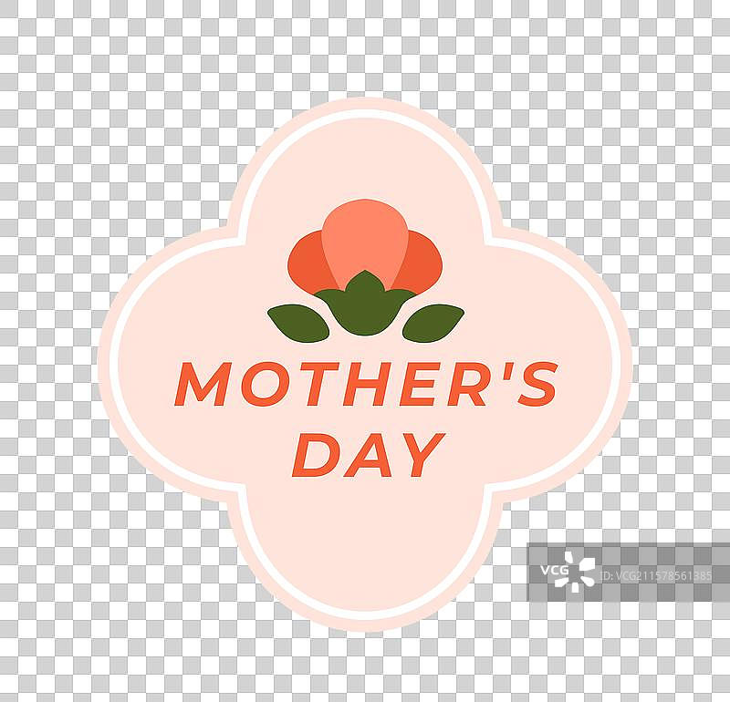 母亲节快乐文字框与美丽的花卉装饰图片素材