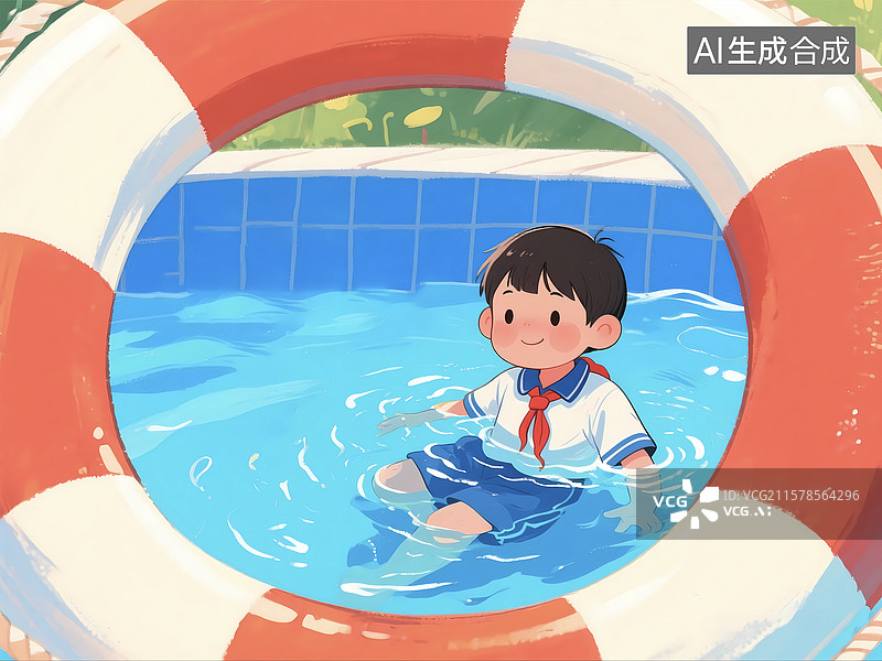 【AI数字艺术】暑期学生防溺水安全宣传图片素材