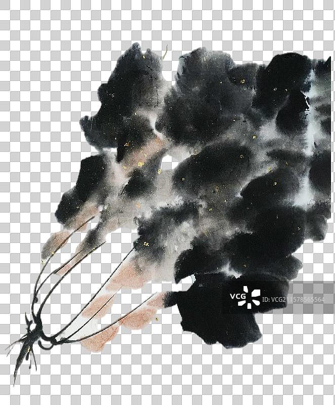 白菜 蔬菜 健康 营养 有机食品 手绘 中国画 水墨 插画 点缀 元素图片素材