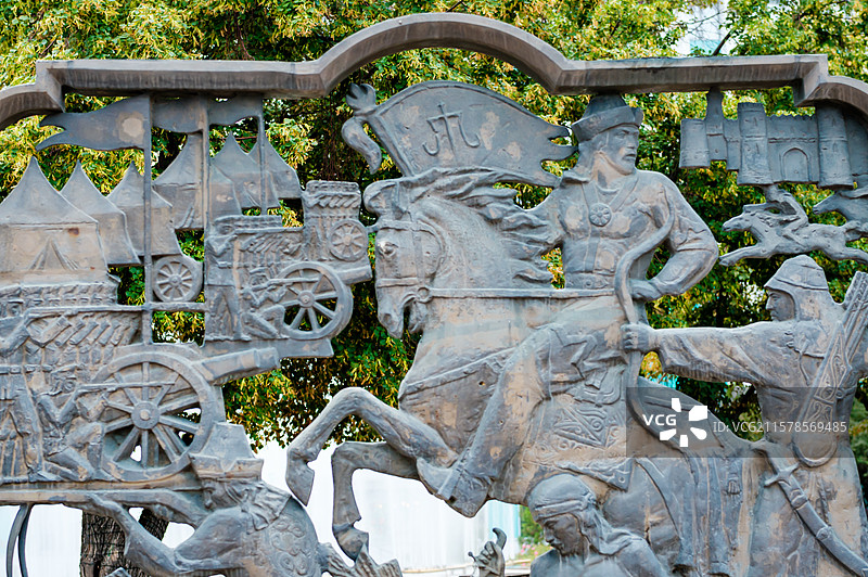 哈萨克斯坦阿拉木图城市著名景区历史建筑图片素材