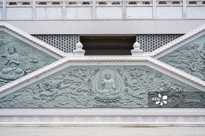 深圳弘法寺的佛像图腾雕像图案图片素材
