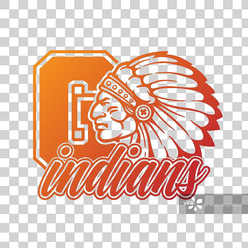 印第安人队剪贴画设计图片素材