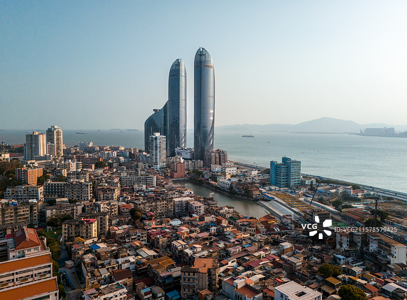 福建厦门双子塔图片素材