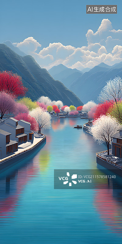 【AI数字艺术】AI绘景如画图片素材