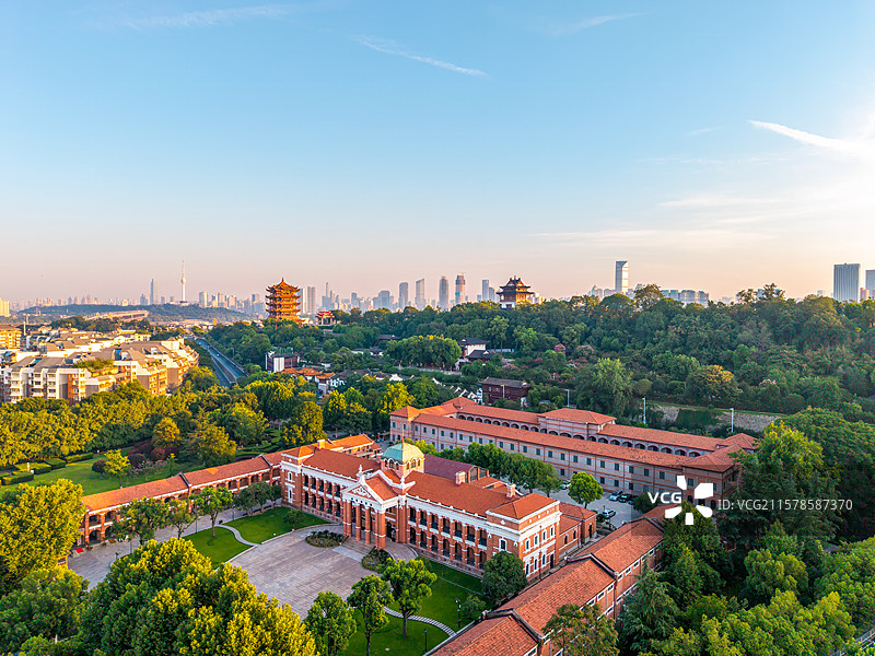 航拍中国湖北省武汉市辛亥革命博物馆图片素材