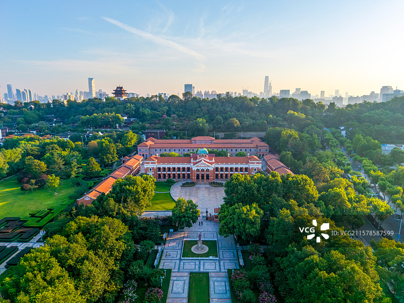 航拍中国湖北省武汉市辛亥革命博物馆图片素材