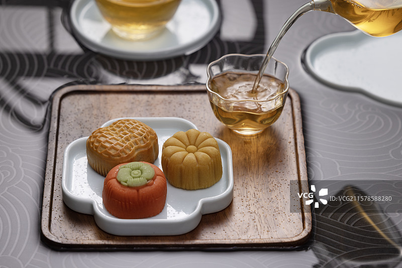 下午茶 茶点 月饼 糕点图片素材