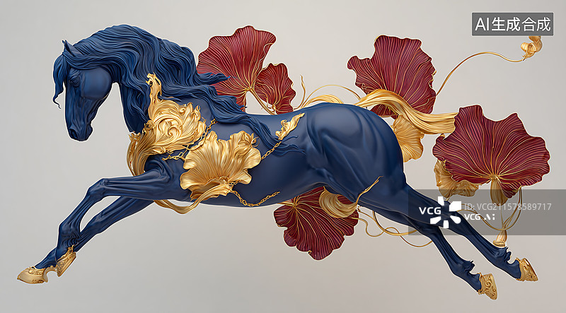 【AI数字艺术】骏马，2026马年，马年大吉图片素材