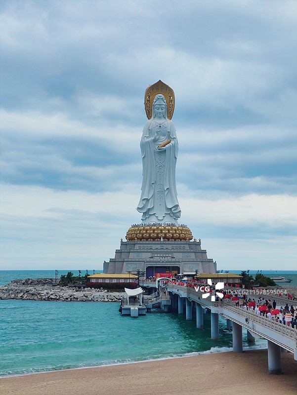 海南三亚南海观音图片素材