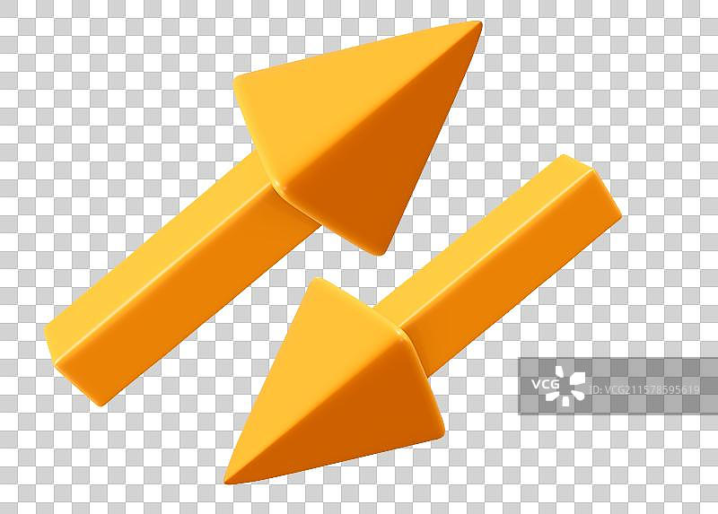 箭头趋势走势3D商务卡通插画元素图片素材