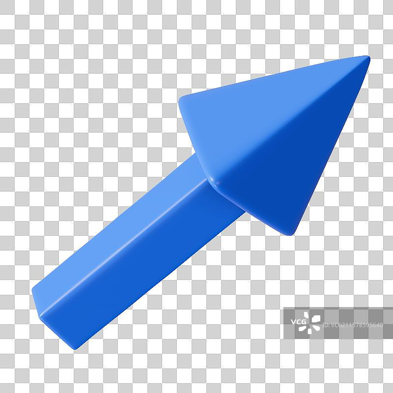 箭头趋势走势3D商务卡通插画元素图片素材
