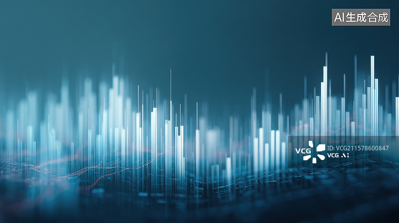 【AI数字艺术】经济数据折线图图片素材