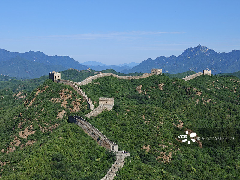 金山岭长城，全长10.5公里，有障墙、文字砖、挡马石三大奇观，风景壮美图片素材
