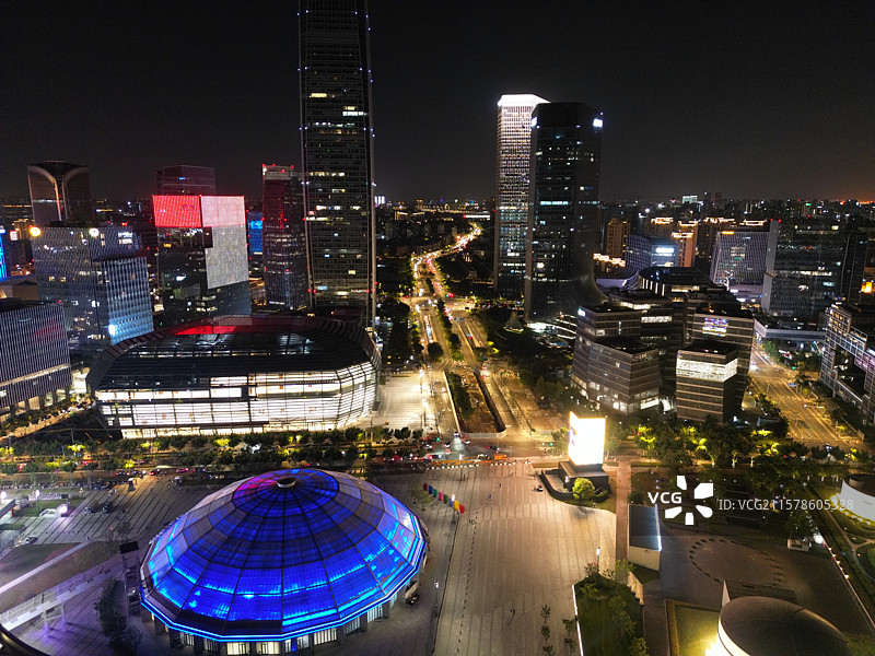上海徐汇西岸梦工厂夜景图片素材