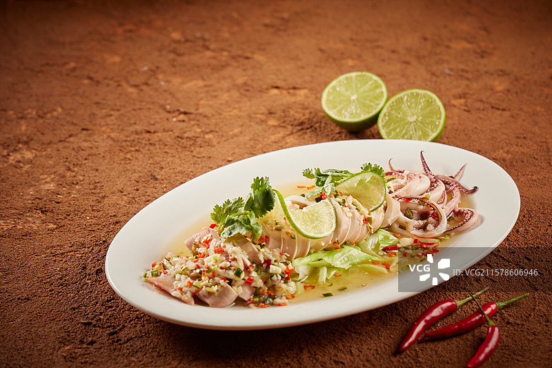 青柠鱿鱼图片素材