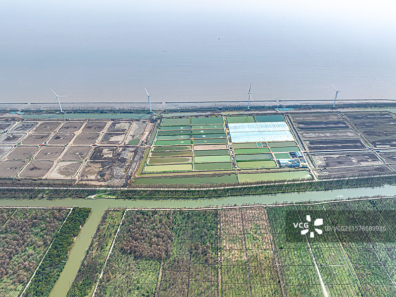 上海奉贤东部污水处理厂 工业污水治理排放 奉锦环境公司 中国水务 上海环保集团 奉贤区海湾镇图片素材