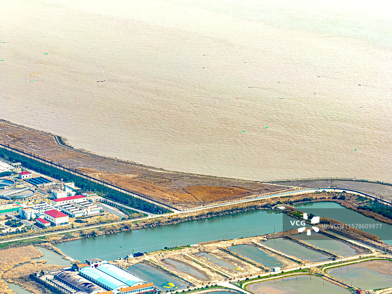 上海奉贤东部污水处理厂 工业污水治理排放 奉锦环境公司 中国水务 上海环保集团 奉贤区海湾镇图片素材