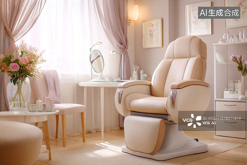 【AI数字艺术】舒适的美容院室内装修图片素材
