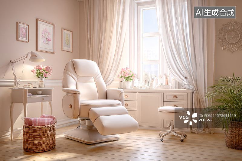 【AI数字艺术】舒适的美容院室内装修图片素材