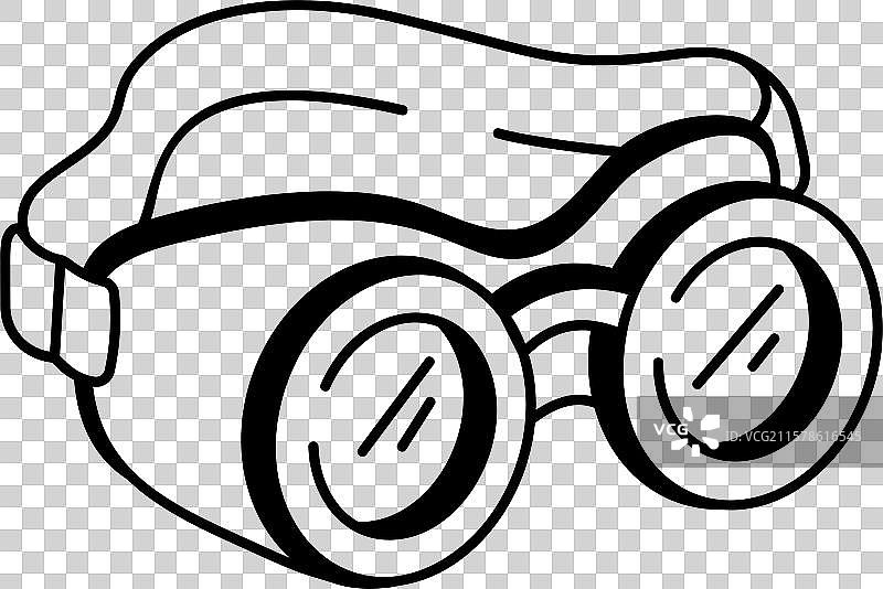 手绘风格的夜视镜图标图片素材