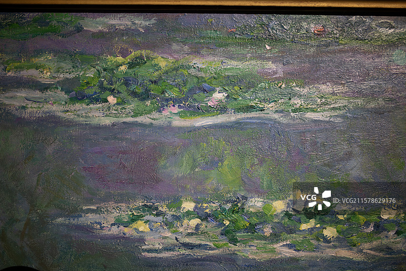 芝加哥艺术博物馆藏法国克劳德莫奈1906年布画油画睡莲图片素材