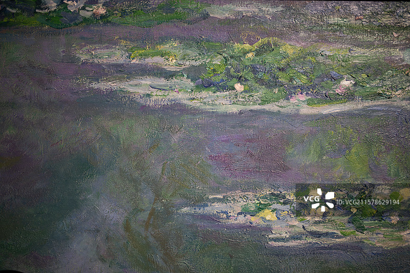 芝加哥艺术博物馆藏法国克劳德莫奈1906年布画油画睡莲图片素材