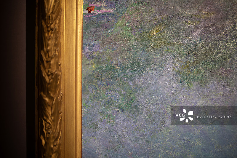 芝加哥艺术博物馆藏法国克劳德莫奈1906年布画油画睡莲图片素材