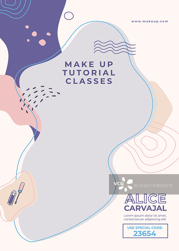 化妆品宣传单（竖版）图片素材