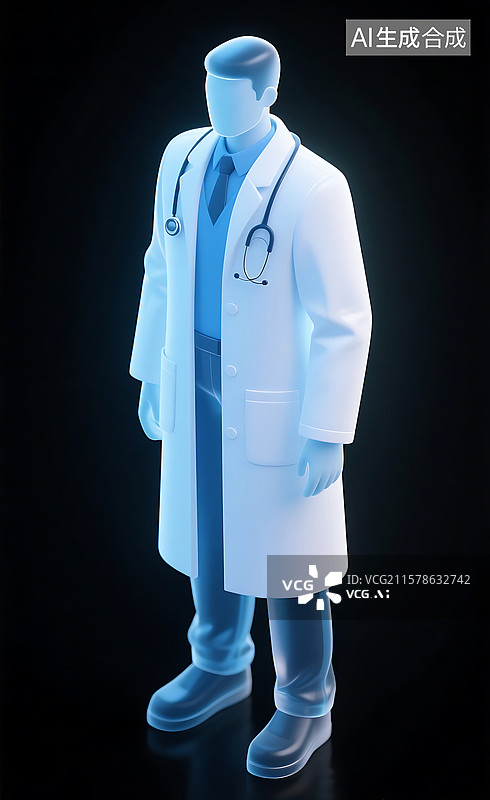 【AI数字艺术】商务医生IP形象图片素材