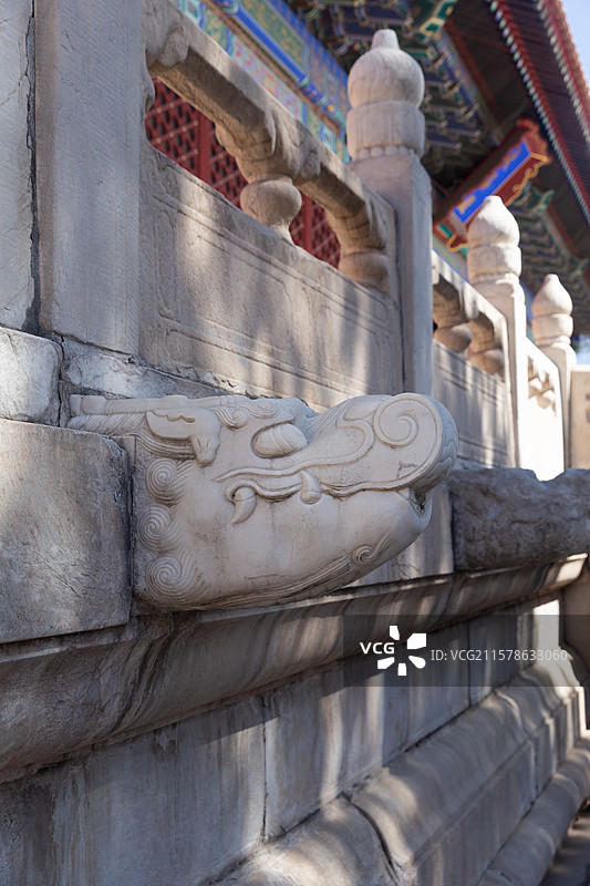 故宫排水螭首图片素材