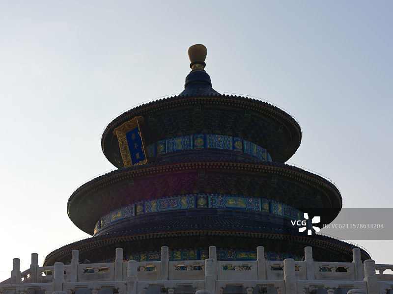 傍晚的天坛公园图片素材