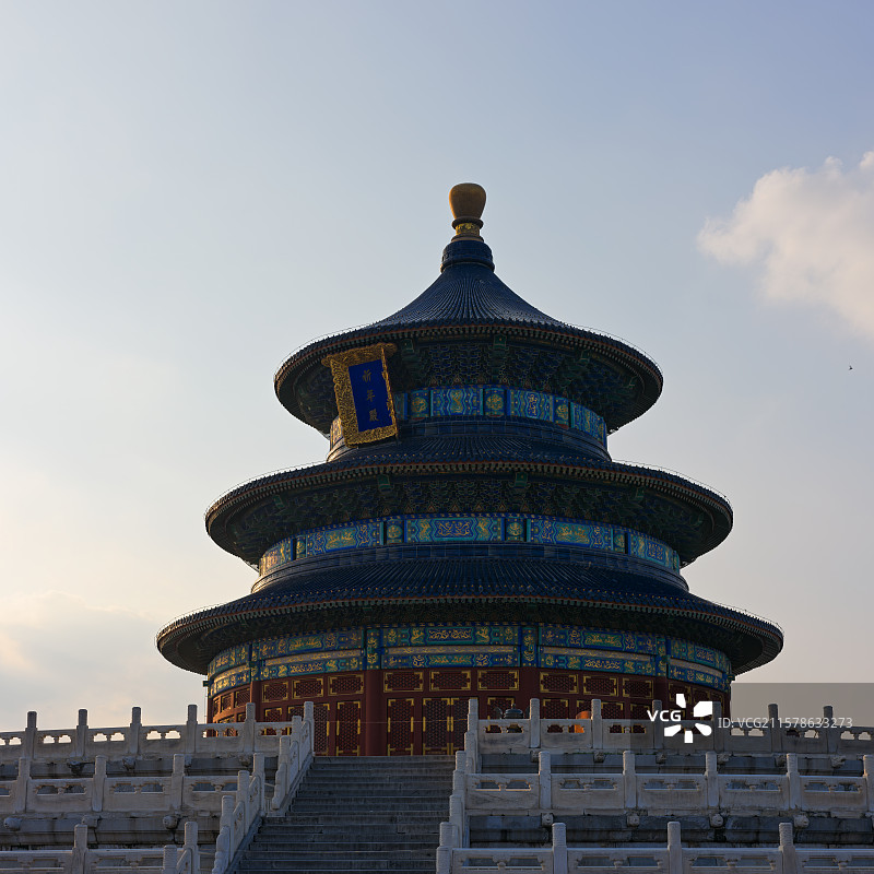 傍晚的天坛公园图片素材