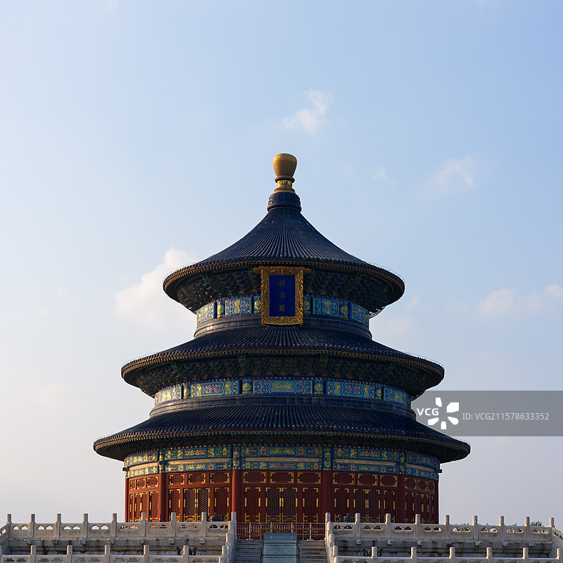 傍晚的天坛公园图片素材