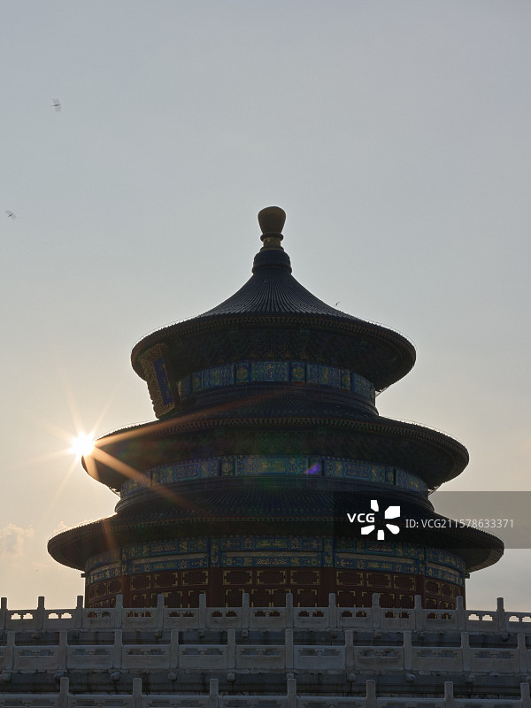 傍晚的天坛公园图片素材