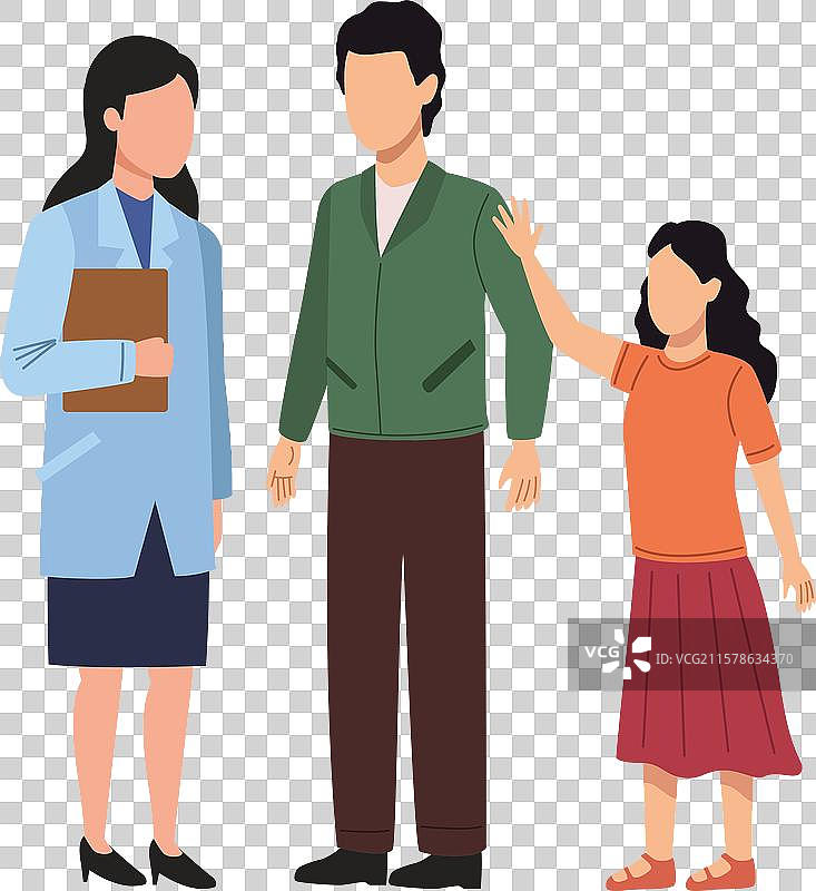家庭医生与母亲和孩子图片素材