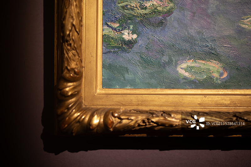 芝加哥艺术博物馆藏法国克劳德莫奈1906年布画油画睡莲图片素材