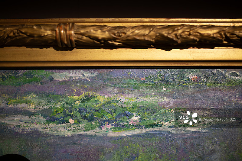 芝加哥艺术博物馆藏法国克劳德莫奈1906年布画油画睡莲图片素材