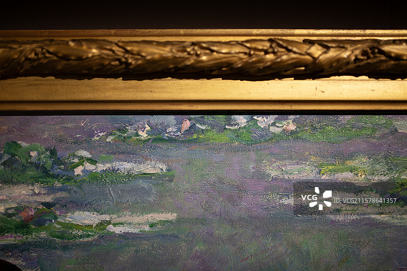 芝加哥艺术博物馆藏法国克劳德莫奈1906年布画油画睡莲图片素材