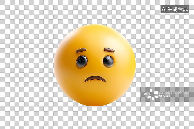 【AI数字艺术】黄色表情球图片素材