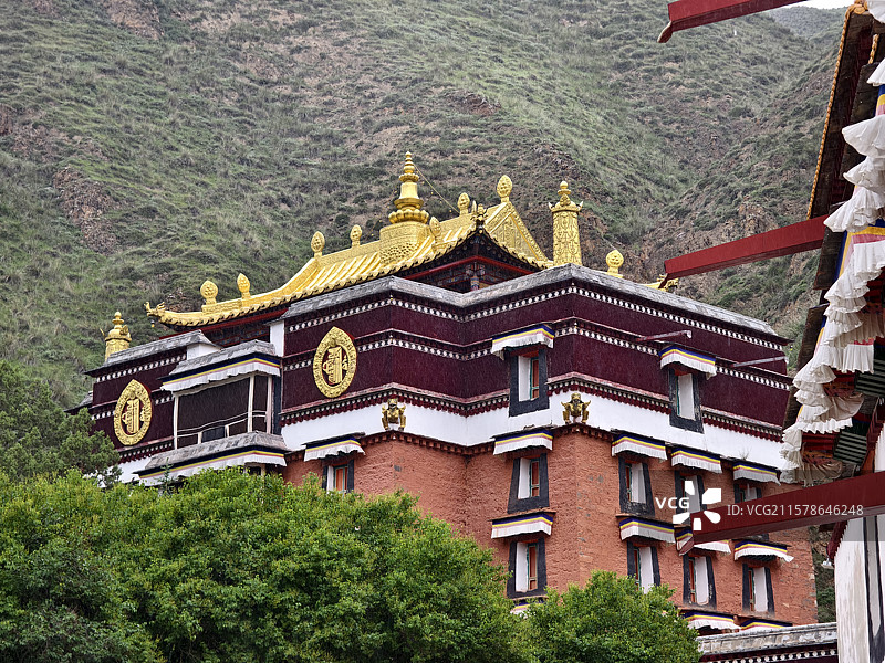 甘肃省夏河县拉不楞寺建筑景观图片素材