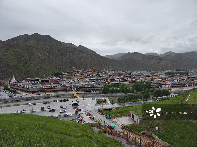 甘肃省夏河县拉不楞寺建筑景观图片素材