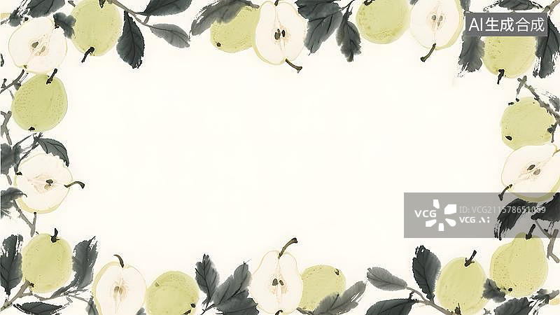 【AI数字艺术】水墨画环绕图片素材