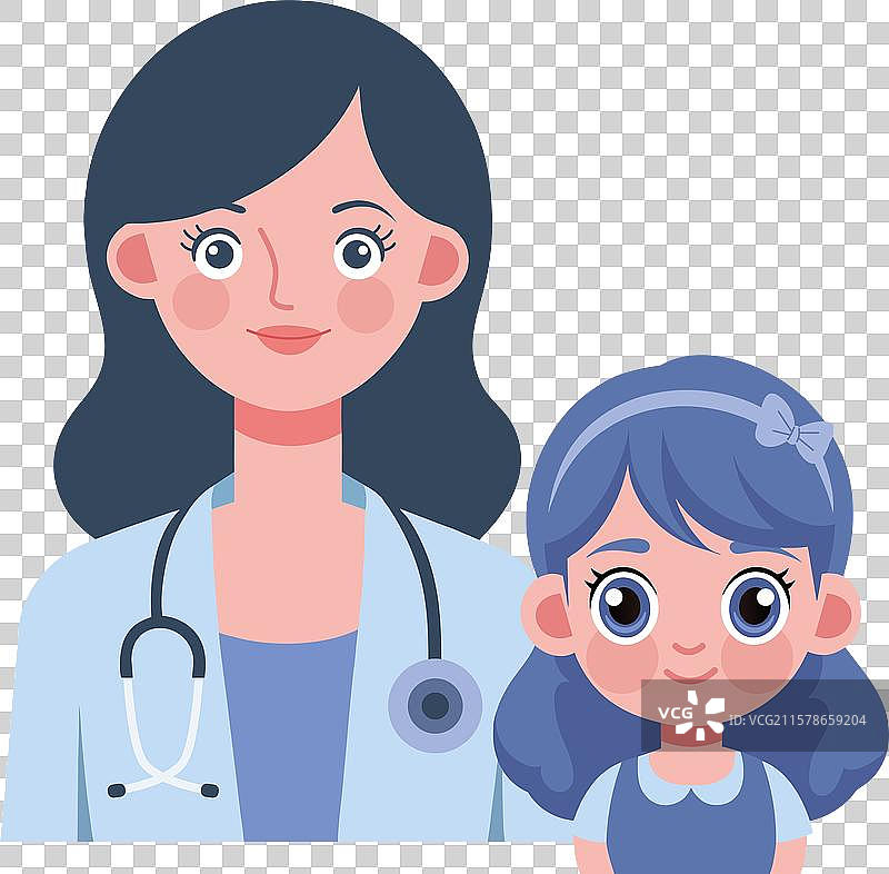 婴儿医生与儿童咨询图标图片素材