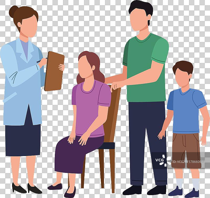 家庭医生在咨询中图片素材