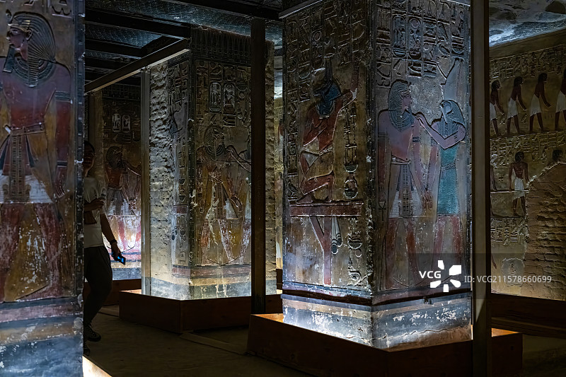 古埃及卢克索帝王谷塞提一世陵墓图片素材